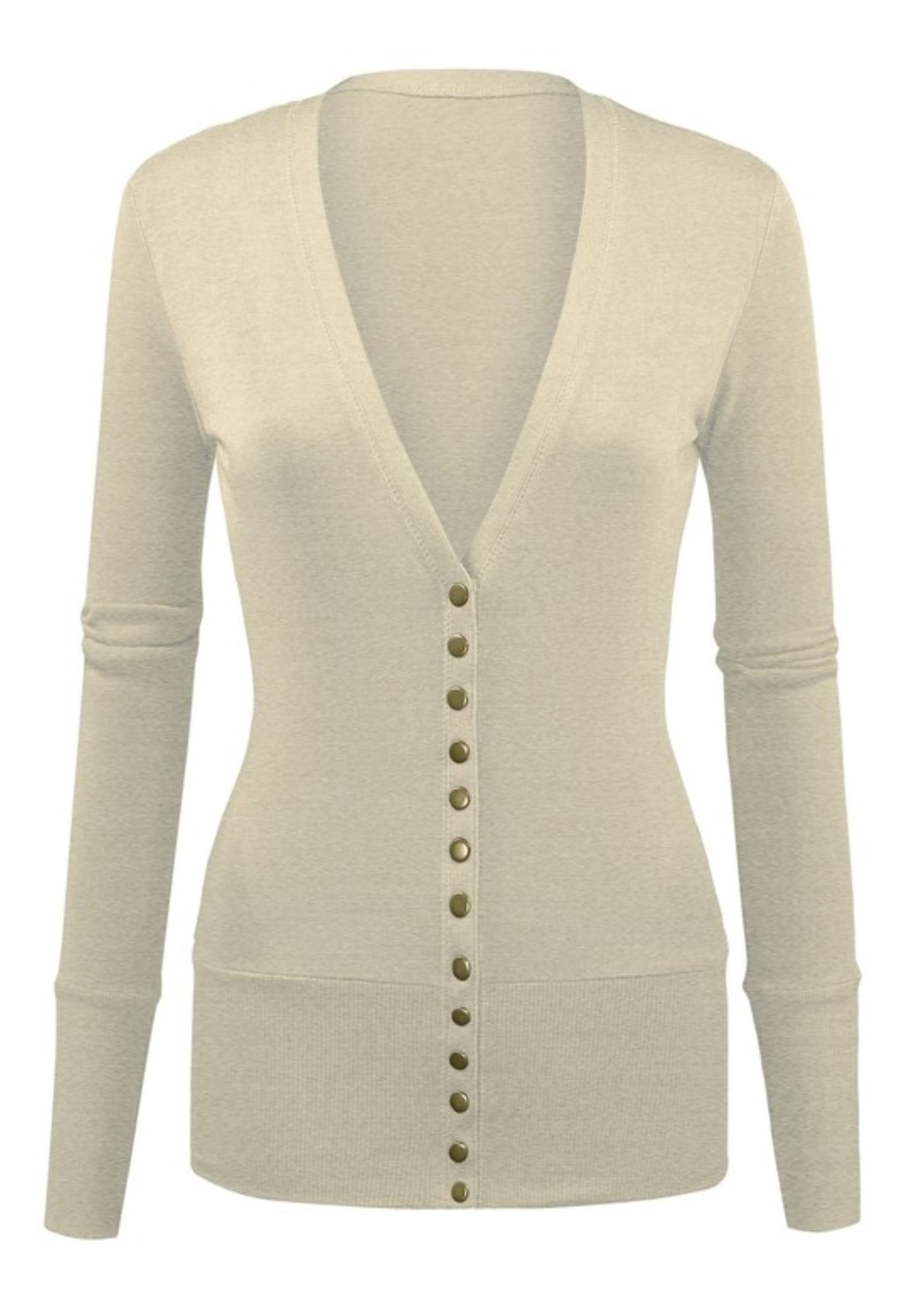 Long Sleeve Snap Button Cardigan - $0.00 - KoaJoa.com